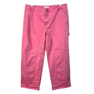 Pistola Ashton Pants Women's 32 Pink Punch Straight Leg Carpenter Ankle READ